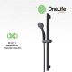 Комплект смесителей с душевым гарнитуром OneLife P02-511b чёрный матовый