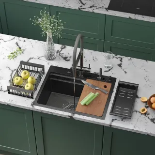 Кухонная мойка Roxenbath Stage 60-BS 560250-60-BS графит текстурное покрытие