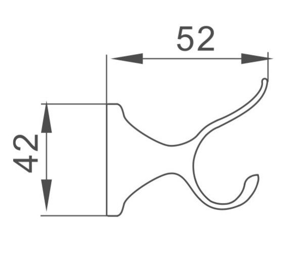 Крючок для ванной комнаты Haiba HB8505 хром