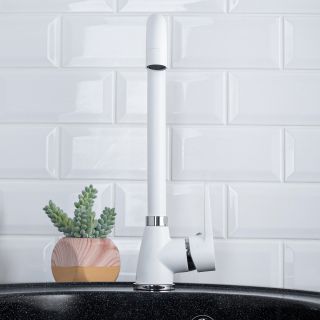 Смеситель для кухни РМС SL77W-017F-1 белый Смеситель для кухни РМС SL77W-017F-1 белый