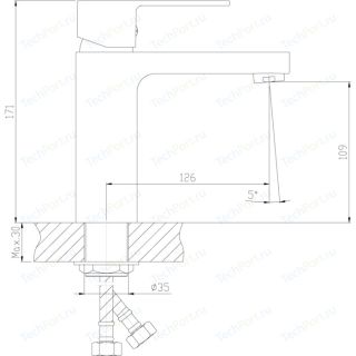 Смеситель для раковины Decoroom хром DR36011 Смеситель для раковины Decoroom хром DR36011