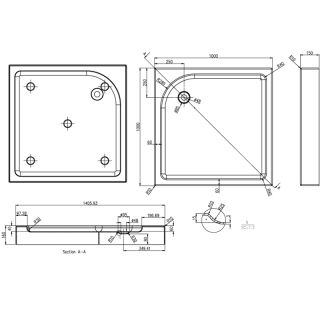 Душевой поддон Azario Greenwood P110 R/L Душевой поддон Azario Greenwood P110 R/L