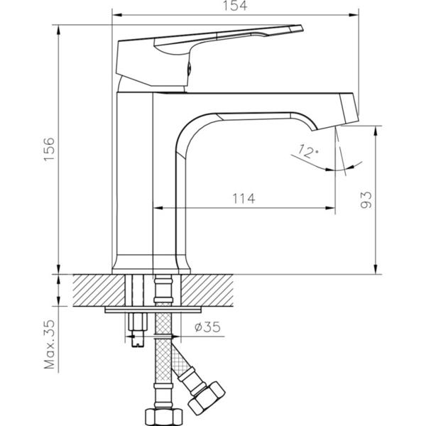 Смеситель для раковины Decoroom хром DR23011