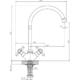 Смеситель для кухни Decoroom хром/белый DR51028-White