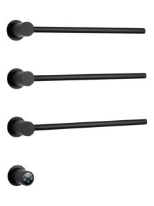 Полотенцесушитель электрический встраиваемый Wonzon & Woghand Hamburg WW-AL313-MB 46x57 см с внутренней частью чёрный матовый