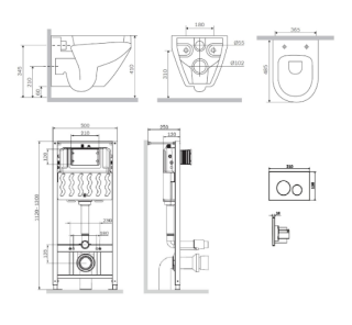 Унитаз с инсталляцией  AM.PM SPIRIT V2.0 IS49051.701700 Унитаз с инсталляцией  AM.PM SPIRIT V2.0 IS49051.701700