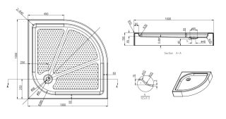 Душевой поддон Azario EDMONTON P210 R/L Душевой поддон Azario EDMONTON P210 R/L