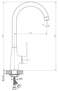 Смеситель для кухни ESKO Belgrade BD 519 хром Смеситель для кухни ESKO Belgrade BD 519 хром