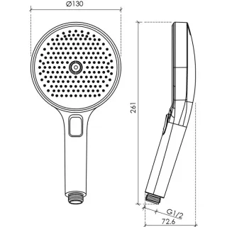 Ручной душ Sancos Nok Round SC6001GG