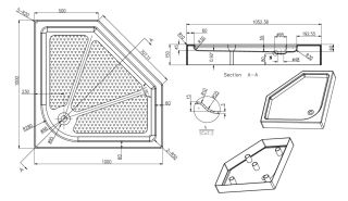 Душевой поддон Azario MONTREAL P310 R/L 1000х1000х150 Душевой поддон Azario MONTREAL P310 R/L 1000х1000х150