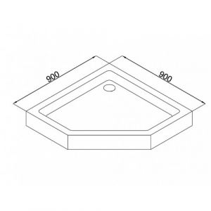 Поддон BRAVAT Type-P1 P39 90x90 см