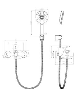 Смеситель для ванны Lemark Minima LM3814C хром