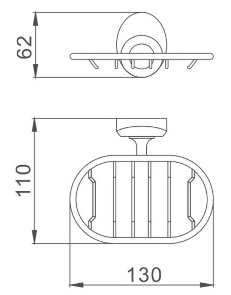 Мыльница Haiba HB1602-1 хром
