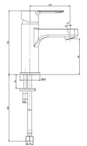 Смеситель для раковины Kerama Marazzi Sonata P4YO205ZNKM чёрный матовый