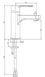 Смеситель для раковины Kerama Marazzi Sonata P4YO205ZNKM чёрный матовый