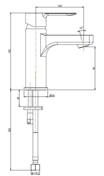 Смеситель для раковины Kerama Marazzi Sonata P4YO205ZNKM чёрный матовый