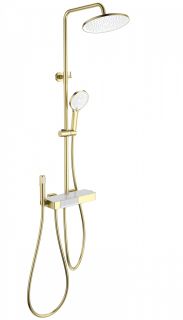 Душевая стойка Wonzon & Woghand Muse Forte WW-B3580-BG с термостатом брашированное золото Душевая стойка Wonzon & Woghand Muse Forte WW-B3580-BG с термостатом брашированное золото
