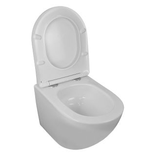 Унитаз подвесной Azario Ester AZ-87265 безободковый торнадо белый