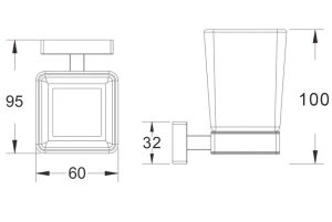 Стакан для ванной комнаты Shevanik SG5612H чёрный