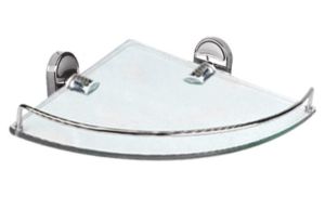 Полка стеклянная угловая Haiba HB1921-1 хром
