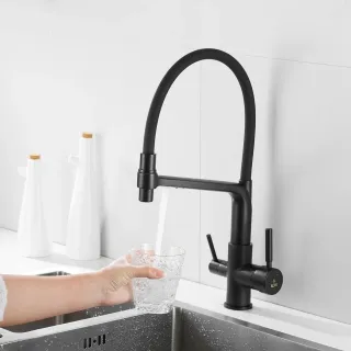 Смеситель для кухни Rose R658H чёрный матовый Смеситель для кухни Rose R658H чёрный матовый
