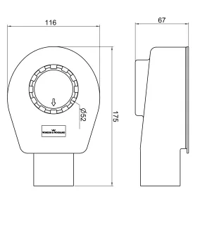 Сифон для душевого трапа Wonzon & Woghand WW-651009 чёрный