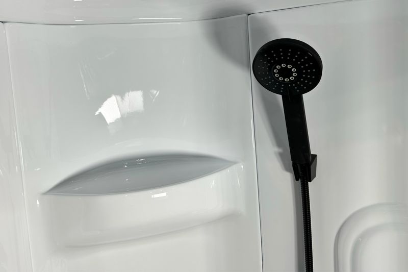Душевая кабина Royal Bath RB90HK1-T-BL Practic 90x90см чёрный профиль/прозрачное стекло