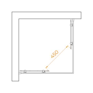 Душевой уголок RGW PA-030B 3508103088-24 80x80см чёрный