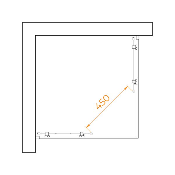 Душевой уголок RGW PA-030 3508103088-11 80x80см хром