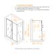 Душевой уголок RGW PA-74B (PA-14B + Z-050-2B) 410874147-14 140x70 см профиль чёрный стекло прозрачное