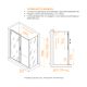 Душевой уголок RGW PA-74B (PA-14B + Z-050-2B) 410874157-14 150x70 см профиль чёрный стекло прозрачное