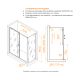 Душевой уголок RGW PA-74B (PA-14B + Z-050-2B) 410874167-14 160x70 см профиль чёрный стекло прозрачное