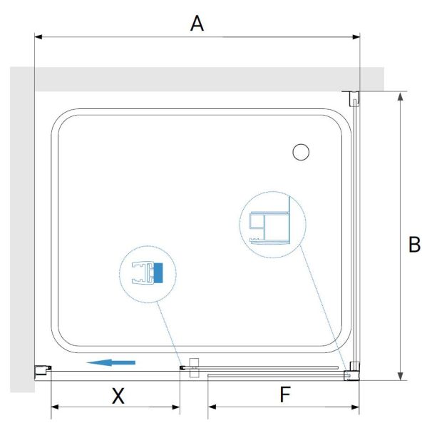 Душевой уголок RGW PA-76 (PA-016 + Z-050-2) 35087627-11 120x70см хром