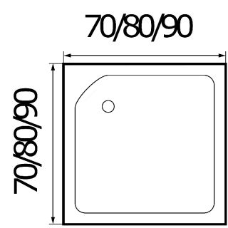 Душевой поддон  RIVER  80*80*26  квадрат Душевой поддон  RIVER  80*80*26  квадрат