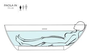 Ванна из искусственного камня Salini Paola In S-Stone 101612SM 172x82см белый матовый Ванна из искусственного камня Salini Paola In S-Stone 101612SM 172x82см белый матовый