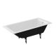 Ванна чугунная Delice Parallel DLR220502RB 170х80 с черными матовыми ручками
