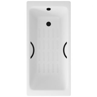 Ванна чугунная Delice Parallel DLR220506RB-AS 180х80 с черными матовыми ручками Ванна чугунная Delice Parallel DLR220506RB-AS 180х80 с черными матовыми ручками