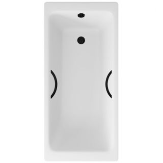 Ванна чугунная Delice Parallel DLR220502RB 170х80 с черными матовыми ручками Ванна чугунная Delice Parallel DLR220502RB 170х80 с черными матовыми ручками