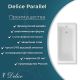 Ванна чугунная Delice Parallel  DLR220504RB 160х70 с черными матовыми ручками