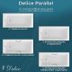 Ванна чугунная Delice Parallel  DLR220504RB 160х70 с черными матовыми ручками