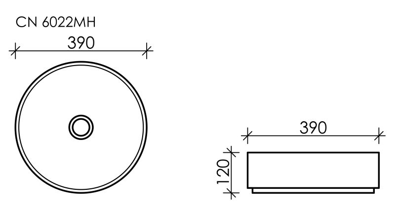 Раковина Ceramica Nova Element CN6022MH 39см антрацит матовый