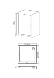 Душевое ограждение Good Door Pandora DR-100-C-CH 100*185 профиль хром, стекло прозрачное