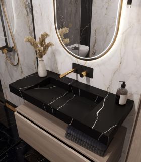 Раковина Armadi Art Flat 859-100-NM 100 см nero marquina Раковина Armadi Art Flat 859-100-NM 100 см nero marquina