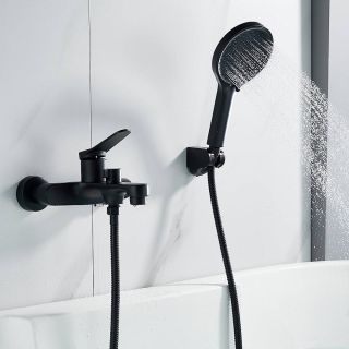 Смеситель для ванны с душем Shevanik S6202H черный Смеситель для ванны с душем Shevanik S6202H черный
