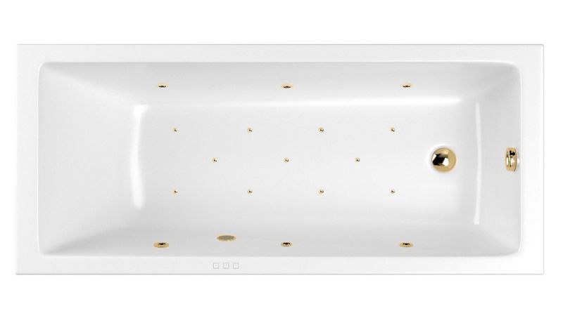 Гидромассажная ванна Whitecross Wave Slim 0111.170075.100.RELAX.GL 170x75см Relax золото