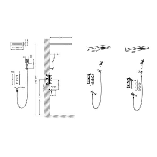 Душевая система Timo Petruma SX-5079/00SM с термостатом хром