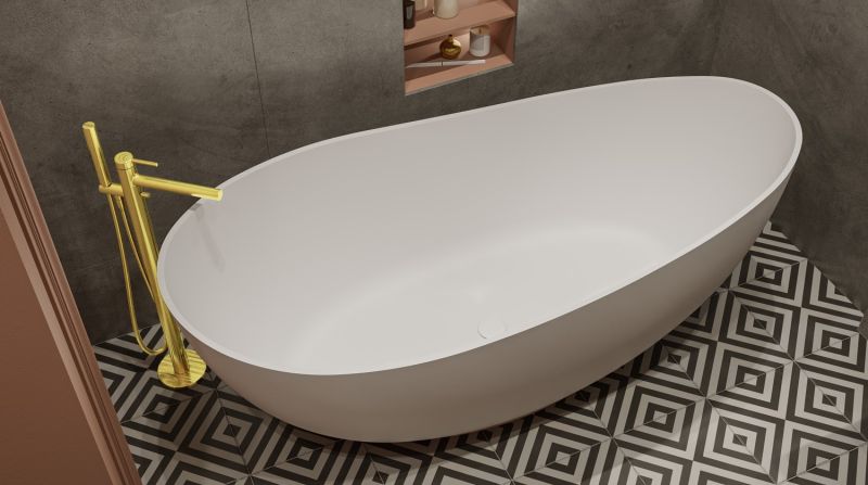 Ванна из искусственного камня Whitecross Ruby 0202.170075.200 170x75см белый матовый