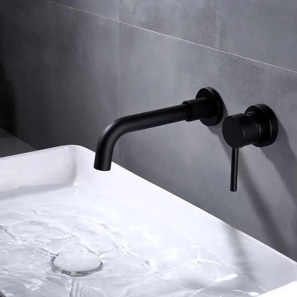 Смеситель для раковины встраиваемый Maretti Eleganza Black ENB32RF13, черный