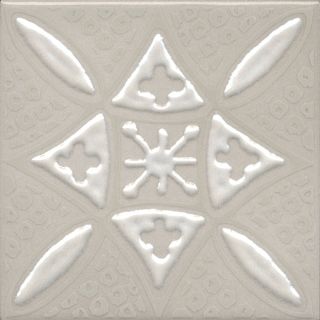 Декор Kerama Marazzi KMD3STA018GN Бахия 2 серый светлый глянцевый 9.8x9.8x0,7