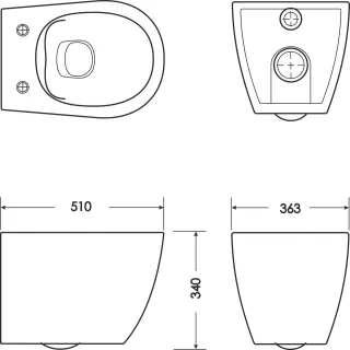Унитаз подвесной Sanita Luxe Гелакси WC.WH/Galaxy/SlimDM.Rim/WHT.G/S1 безободковый белый